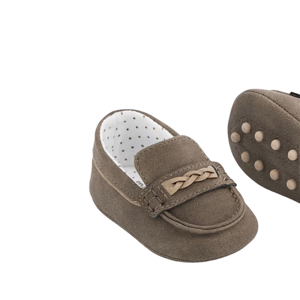 Newborn Boy Moccasin-Chocolate