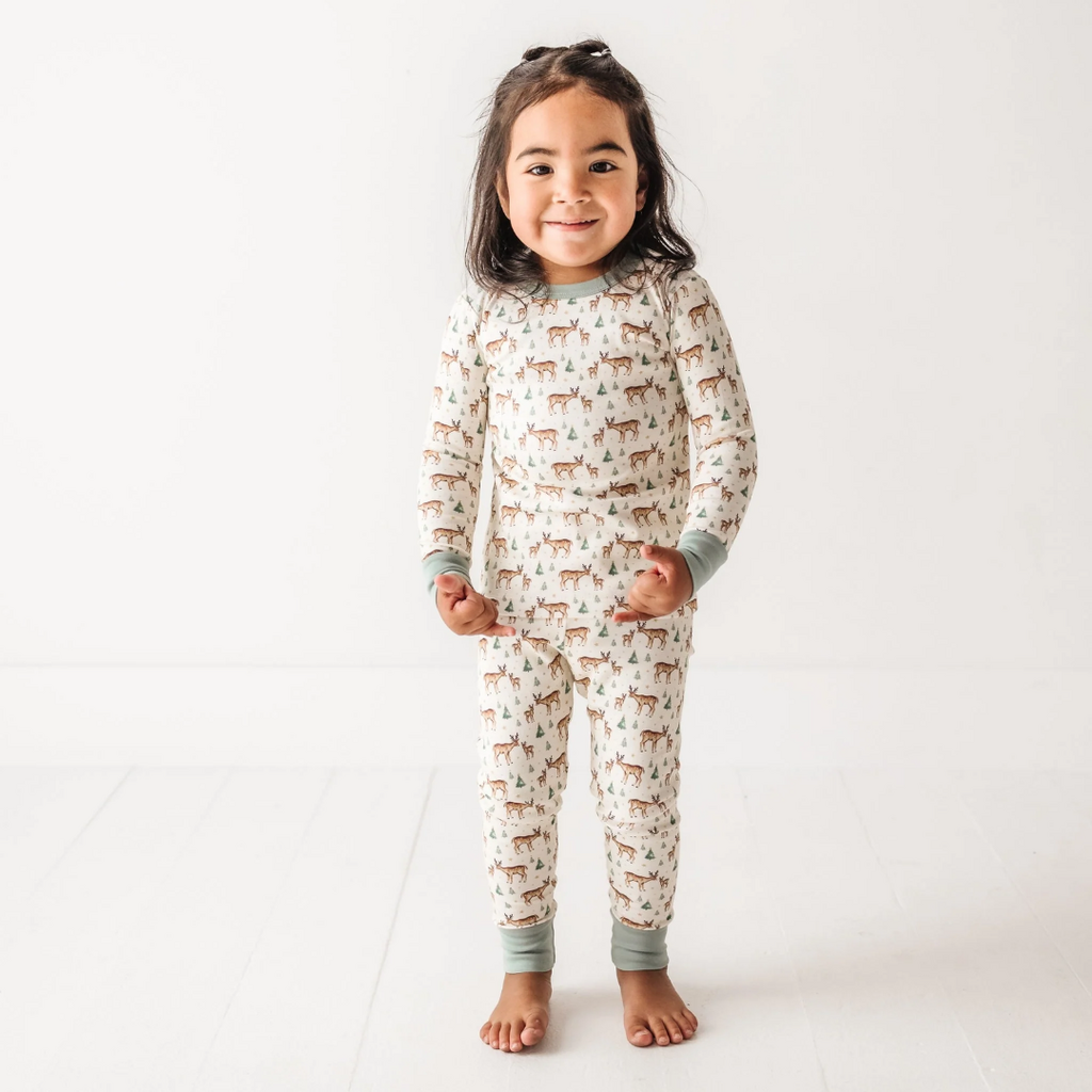 LUNA+ARLO Woodland Buck Long Pajamas