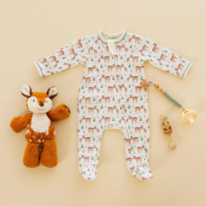 LUNA+ARLO Woodland Buck Zip Footie
