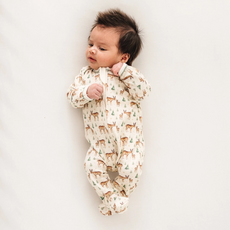 LUNA+ARLO Woodland Buck Zip Footie