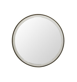 Gabby Home Seagrass and Brass 36 Round Mirror