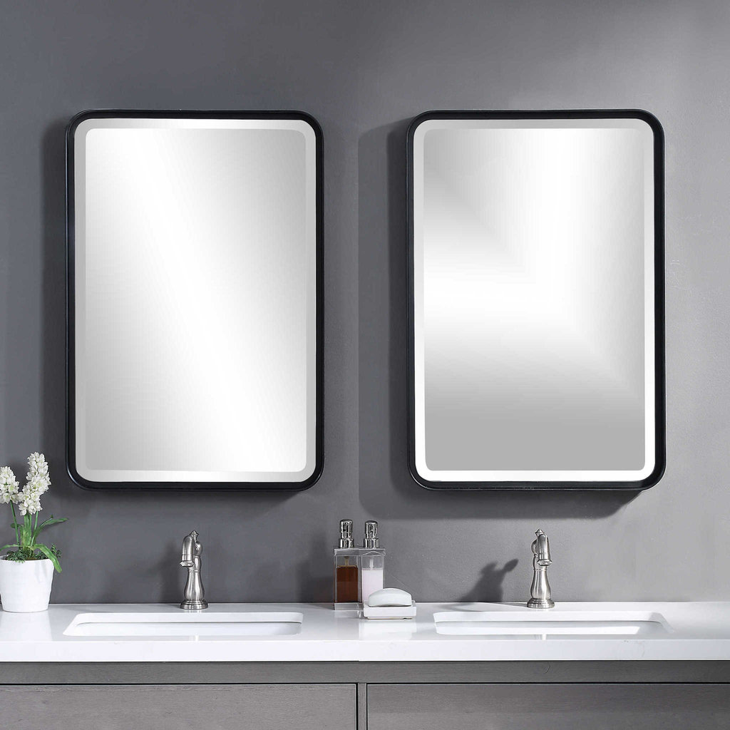 Black Vanity Mirror 20 W X 30 H X 2 D