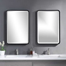 Black Vanity Mirror 20 W X 30 H X 2 D