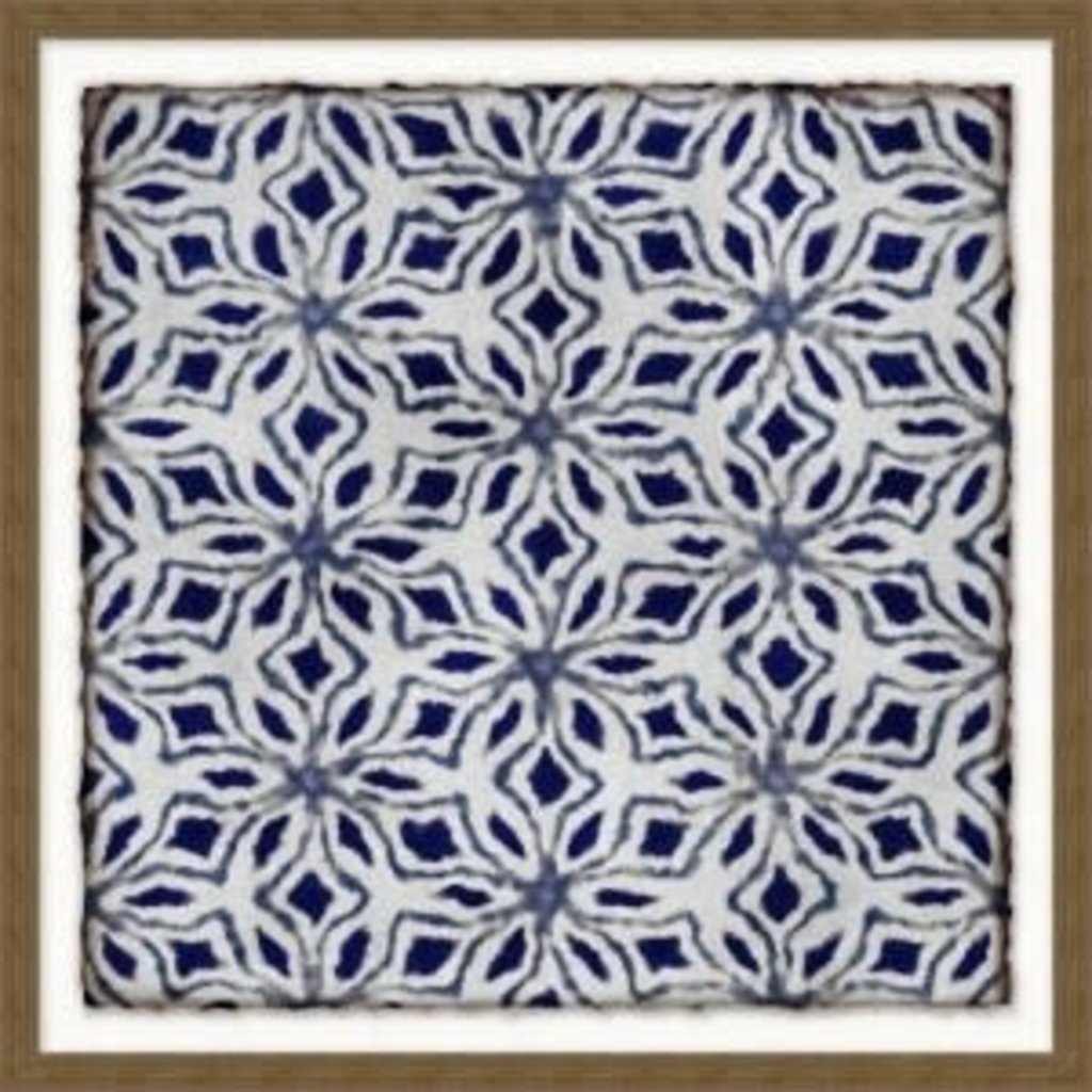 Wendover Art Blue and White Repeat 2 21''x21''