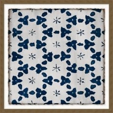 Wendover Art Blue and White Repeat 5 21''x21''