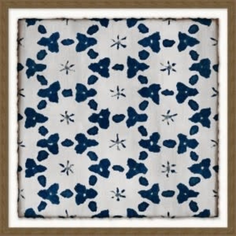 Wendover Art Blue and White Repeat 5 21''x21''