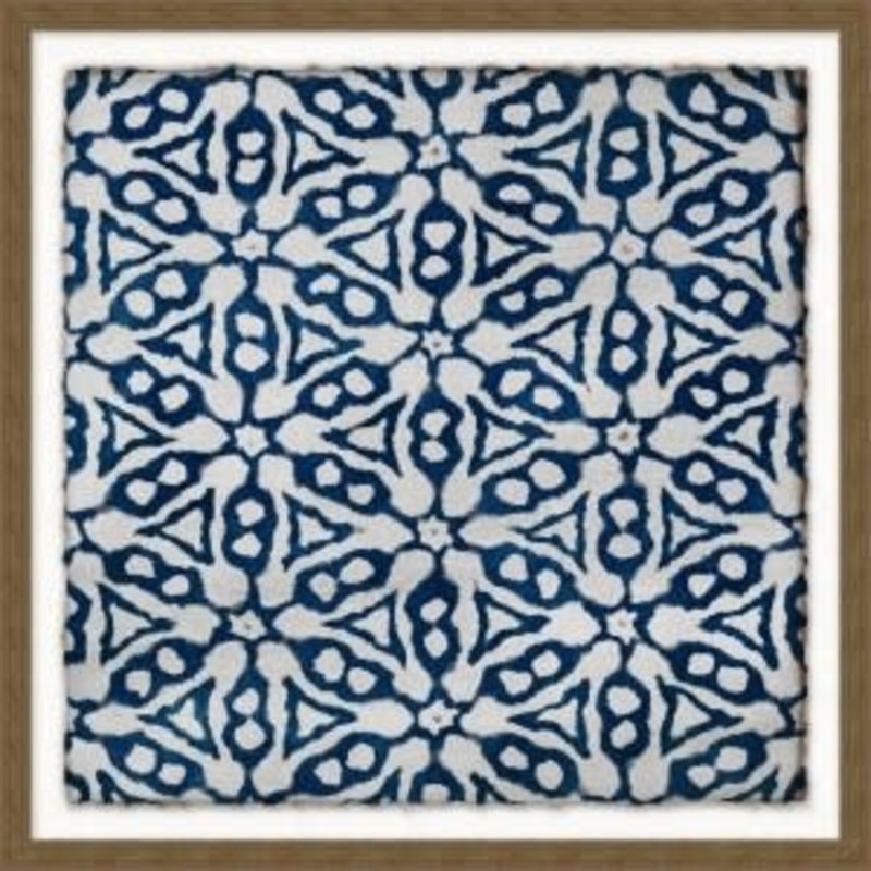 Wendover Art Blue and White Repeat 6 21''x21''