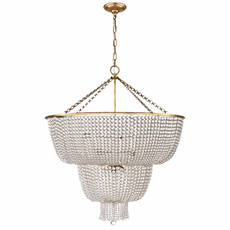 Visual Comfort Jacqueline Two-Tier Chandelier Clear Glass