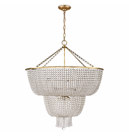 Visual Comfort Jacqueline Two-Tier Chandelier Clear Glass