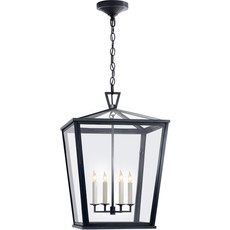 Visual Comfort Darlana Medium Hanging Lantern Bronze Outdoor