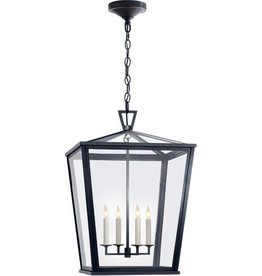 Visual Comfort Darlana Medium Hanging Lantern Bronze Outdoor