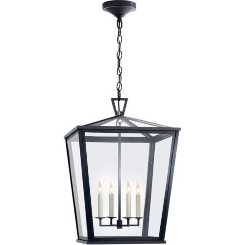 Visual Comfort Darlana Medium Hanging Lantern Bronze Outdoor