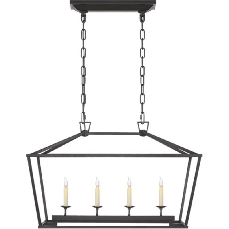 Visual Comfort Darlana Small Linear Lantern Aged Iron