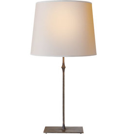 Visual Comfort Dauphine Table Lamp Aged Iron w Natural Paper Shade