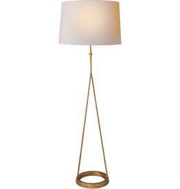 Visual Comfort Dauphine Floor Lamp Gilded Iron w Natural Paper Shade