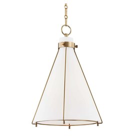 Hudson Valley Eldridge Pendant Aged Brass 15.5''