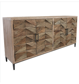 Maverick 4Dr Sideboard 76" - Brown/Natural