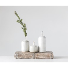 White Reactive Glaze Vase LRG