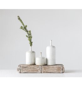 White Reactive Glaze Vase SM