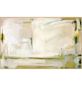 Wendover Art Green and White Abstract 61 x 39