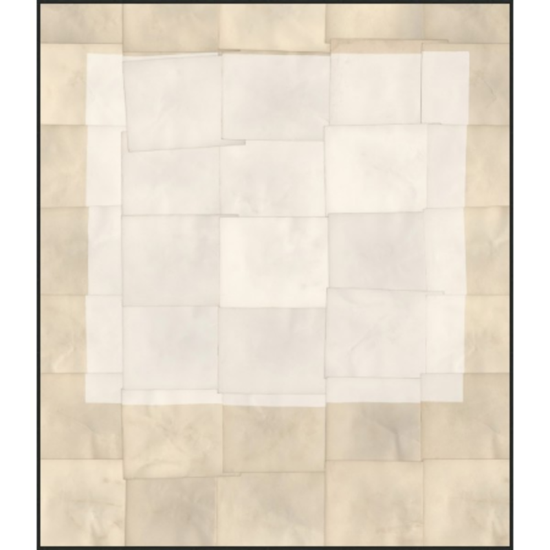 Wendover Art White and Parchment Patchwork 58 x 67