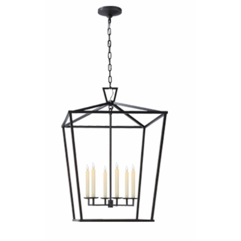 Visual Comfort Darlana XL Lantern in Aged Iron