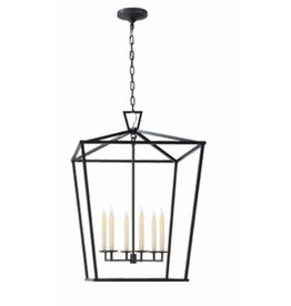 Visual Comfort Darlana XL Lantern in Aged Iron