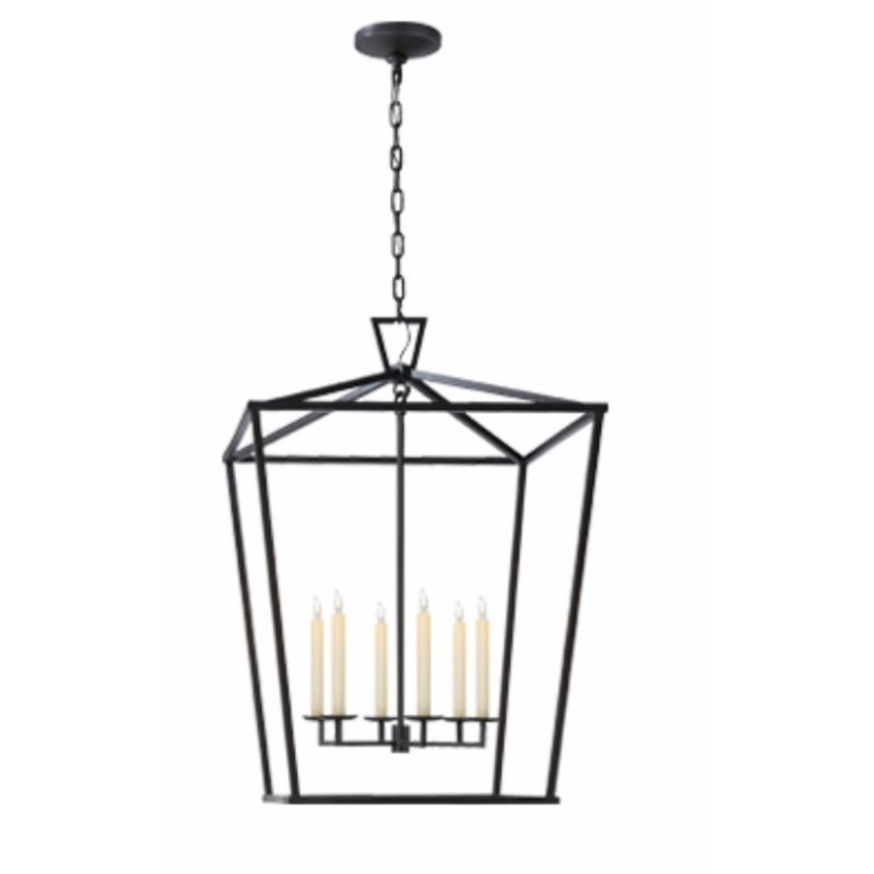 Visual Comfort Darlana XL Lantern in Aged Iron