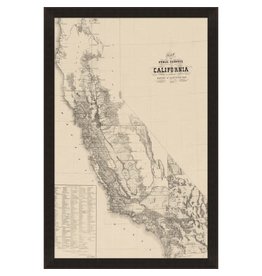 Wendover Art Cali Vintage Map 1 36X54
