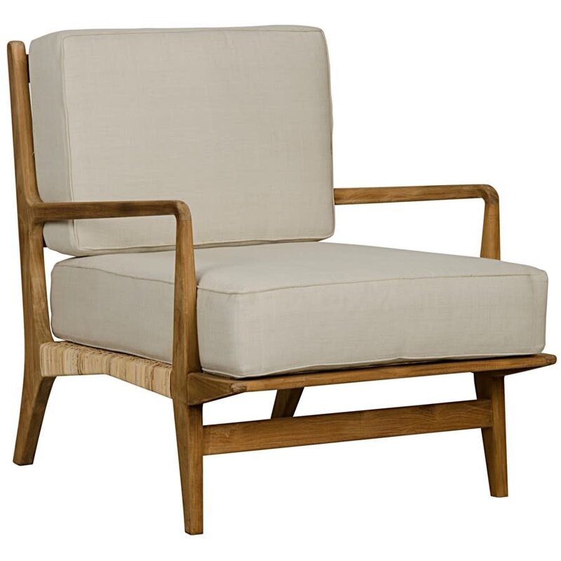 Noir Allister Chair Rattan & Teak