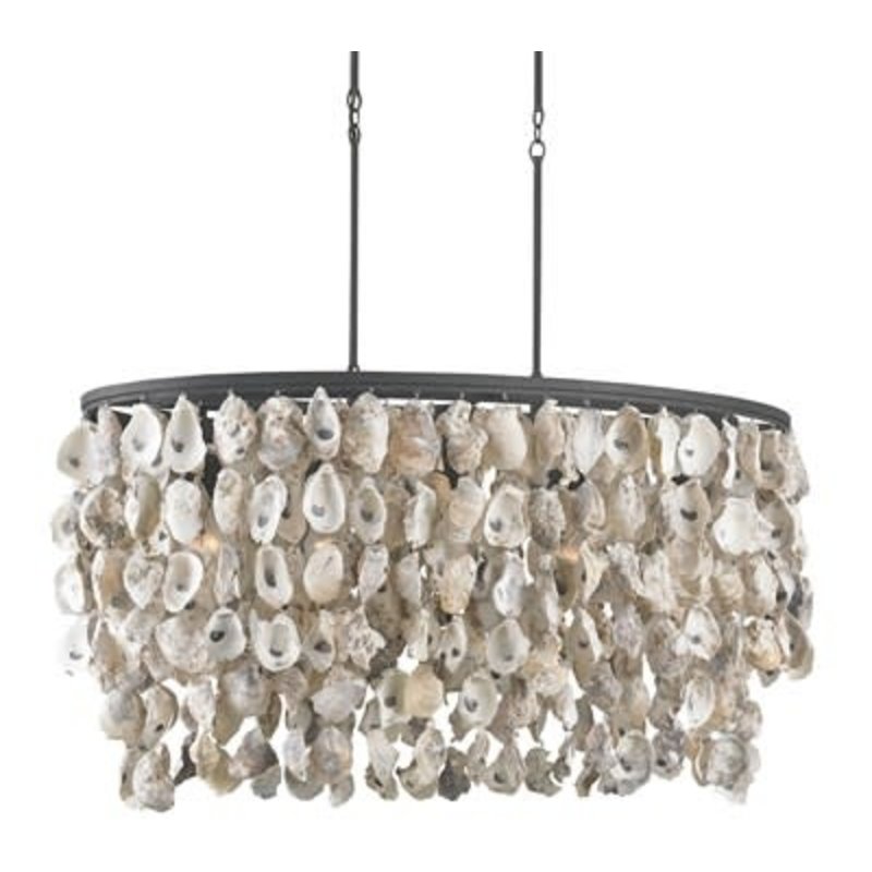 Currey & Company Stillwater Oval Chandelier H: 20" W: 36" D: 20"