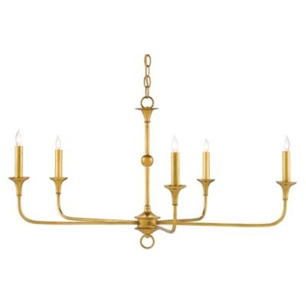 Currey & Company Nottaway Gold Small Chandelier H: 18.75'' Dia: 36''