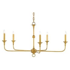 Currey & Company Nottaway Gold Small Chandelier H: 18.75'' Dia: 36''