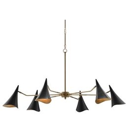 Currey & Company Library Chandelier H: 31'' Dia: 62''