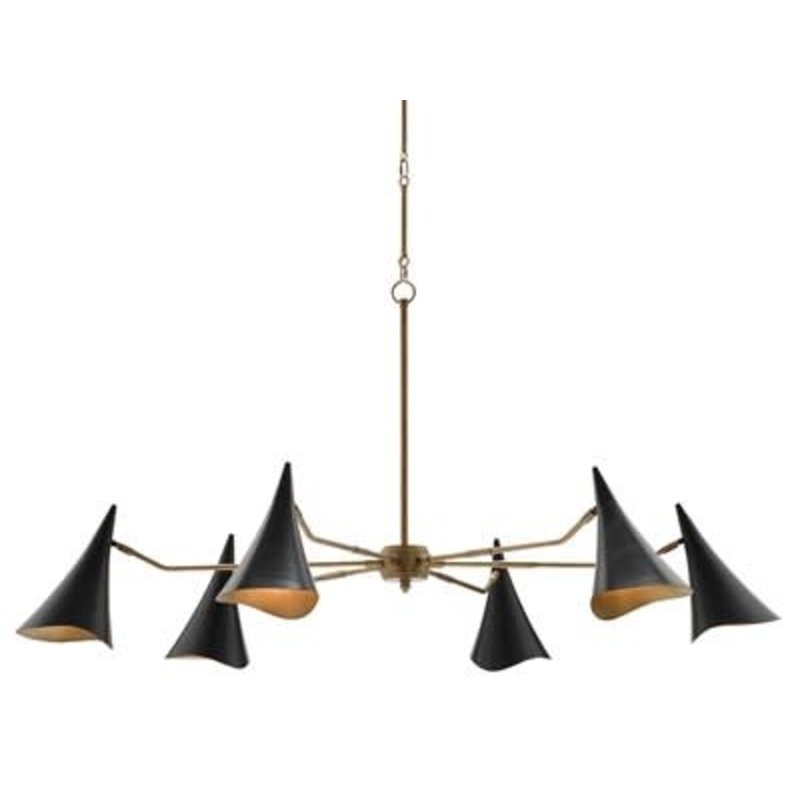 Currey & Company Library Chandelier H: 31'' Dia: 62''