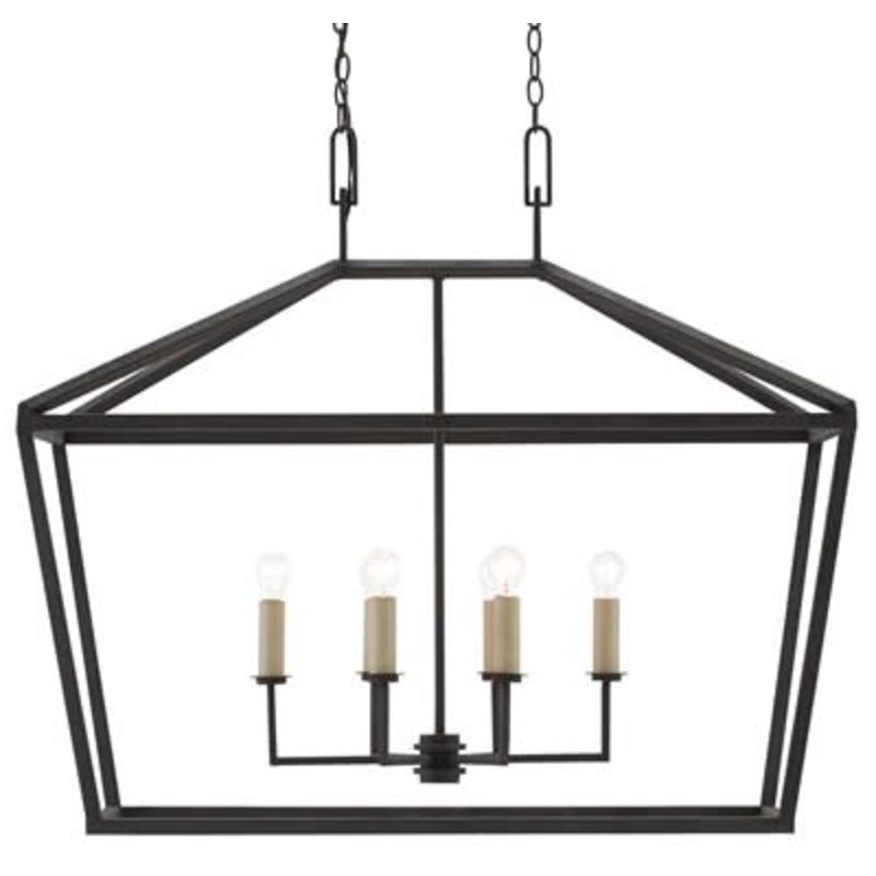 Currey & Company Denison Rectangular Lantern H: 34.75'' W: 40'' D: 20''