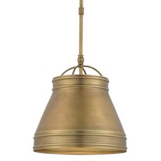 Currey & Company Lumley Brass Pendant H: 14'' Dia: 13''
