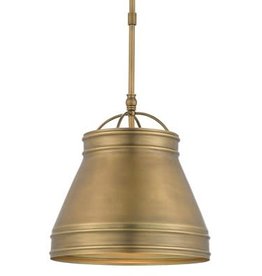 Currey & Company Lumley Brass Pendant H: 14'' Dia: 13''
