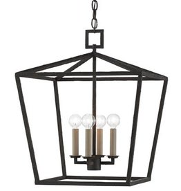 Currey & Company Denison Black Medium Lantern H: 22'' W: 18'' D: 18''