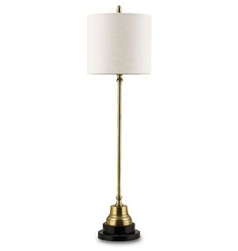 Currey & Company Messenger Brass Table Lamp H: 26'' W: 7''