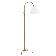 Hudson Valley Floor Lamp with Rattan Accent 62 x 30