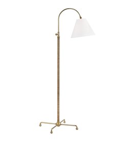 Hudson Valley Floor Lamp with Rattan Accent 62 x 30