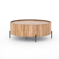Lunas Drum Coffee Table 40x40x16
