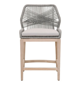 Loom Outdoor Counter Stool Platinum
