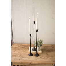 Kalalou S/3 Tall Cast Iron Taper Candle Holders