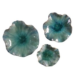 Abella Ceramic Wall Decor Blue S/3