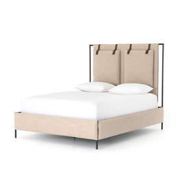 Leigh Upholstered King Bed-Palm Ecru