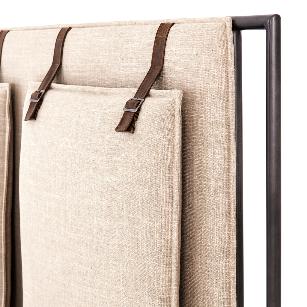 Leigh Upholstered King Bed-Palm Ecru