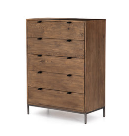 Trey 5 Drawer Dresser-Auburn Poplar