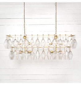 Adeline Rectangular Chandelier-Gold Leaf